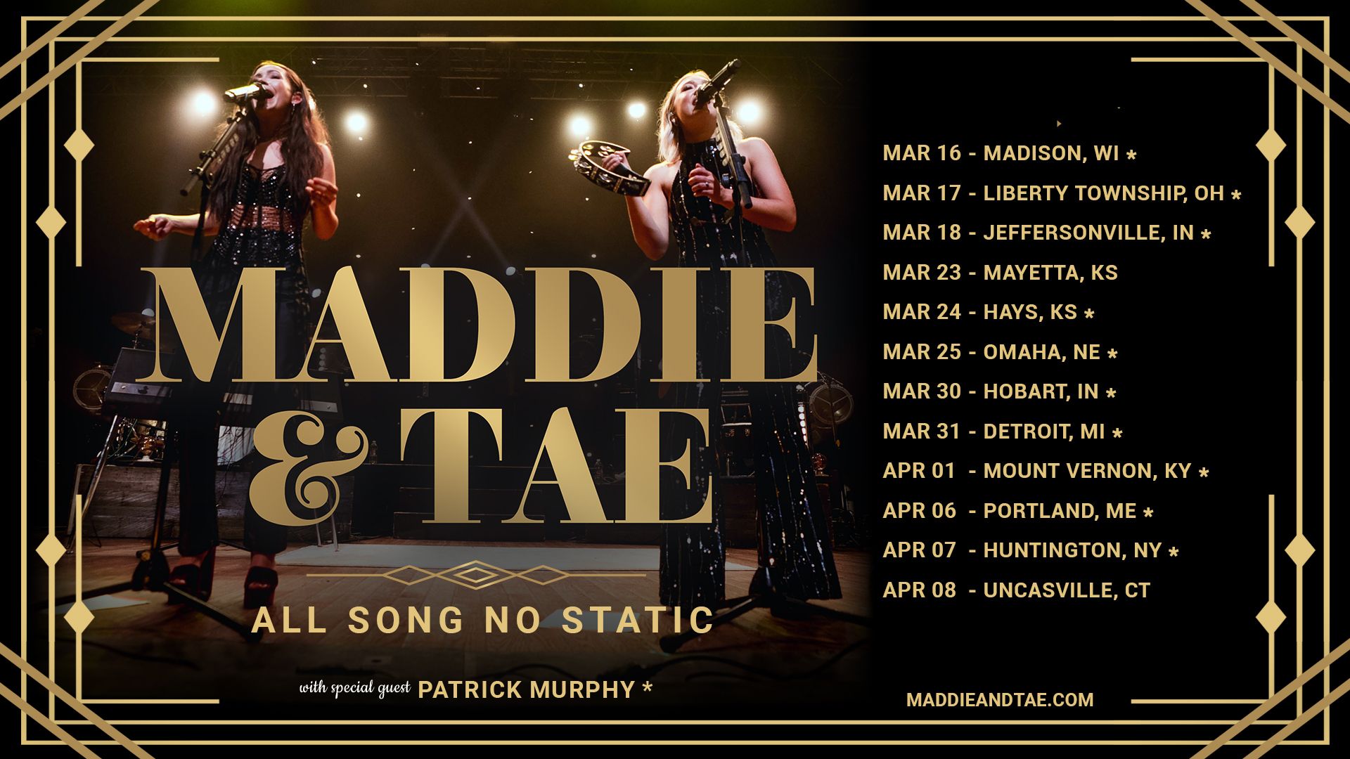 MADDIE & TAE EXTEND ALL SONG NO STATIC TOUR WITH SPRING 2023 DATES