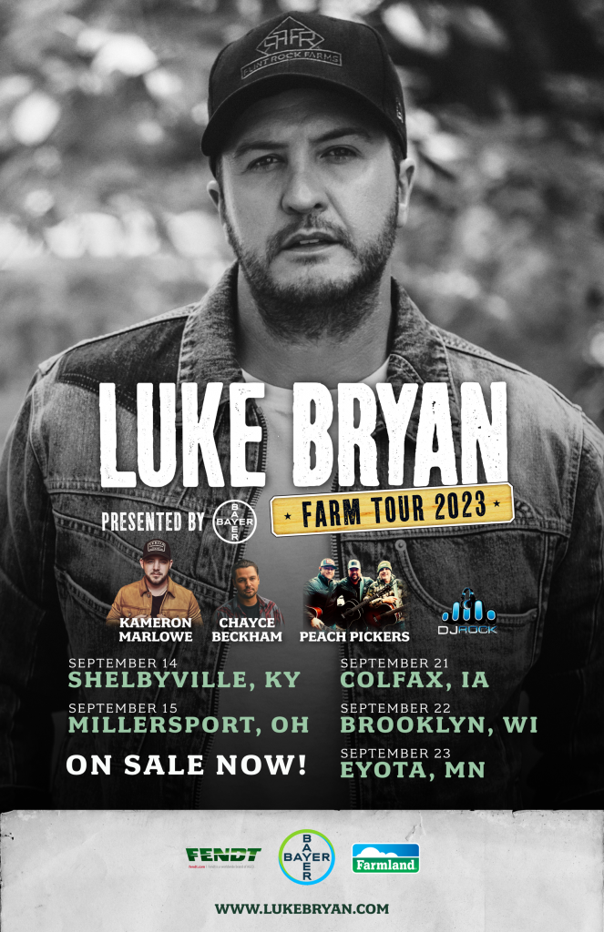 Luke Bryan Announces Special Guest LineUp For FARM TOUR 2023 UMG Nashville