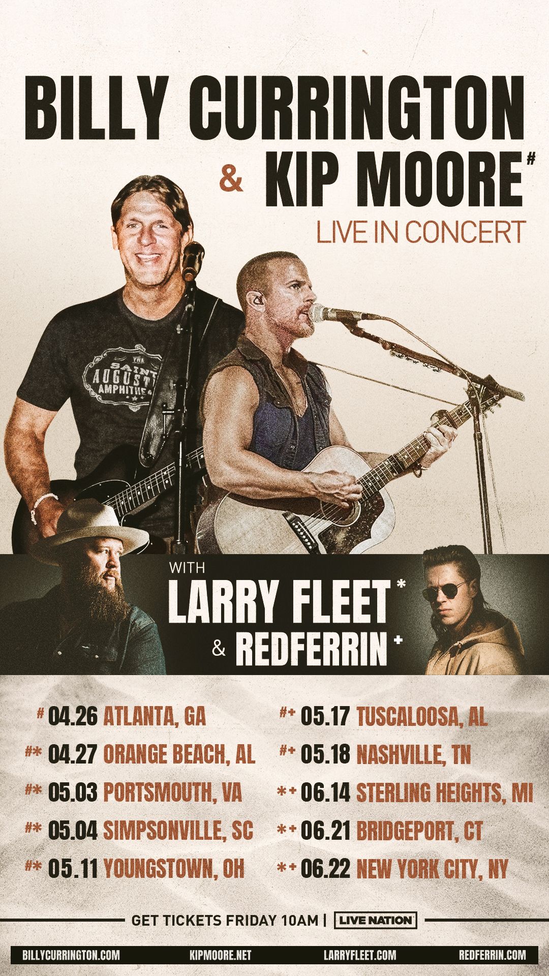 Billy Currington Announces Spring 2024 Tour With Kip Moore UMG Nashville
