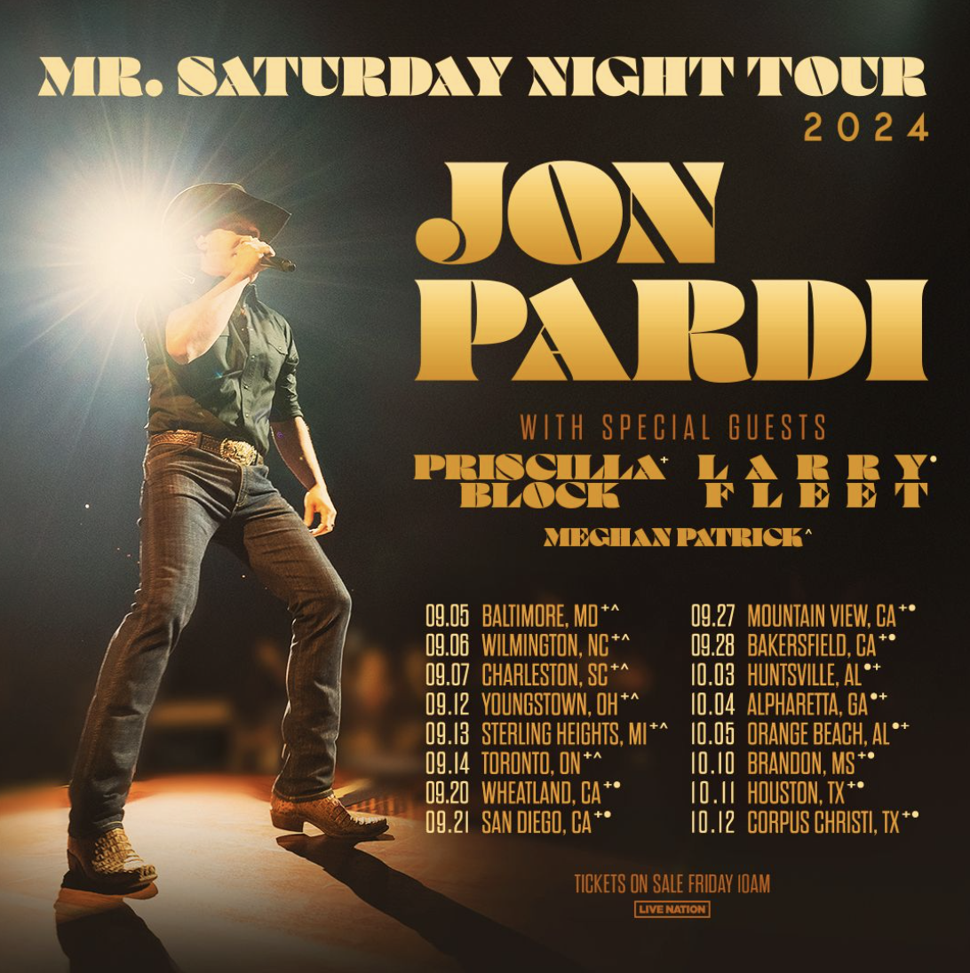 COUNTRY STAR JON PARDI EXTENDS HIS MR. SATURDAY NIGHT TOUR