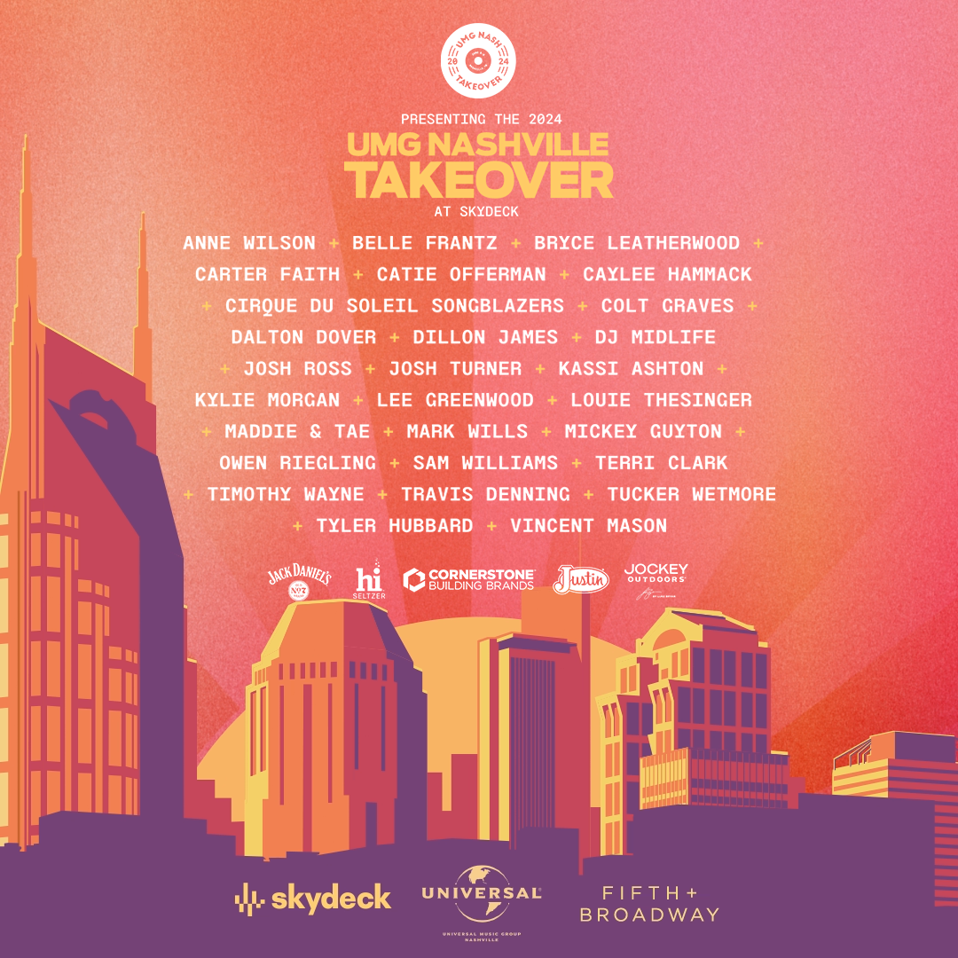 ADDITIONAL ARTISTS AND EVENTS ANNOUNCED FOR UMG NASHVILLE TAKEOVER AT